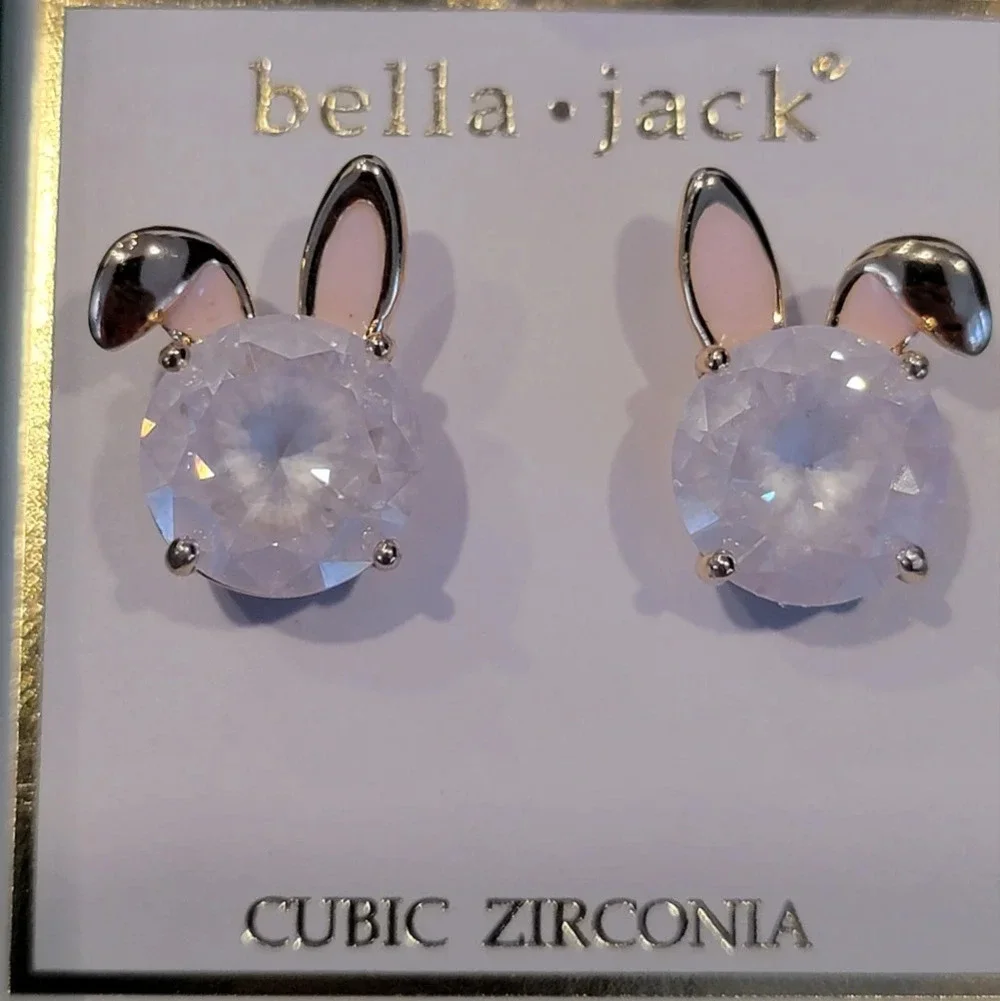Bella Jack Bunny Earrings NWT